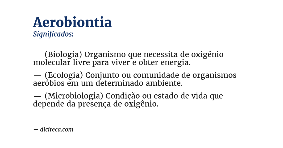 Significado de aerobiontia