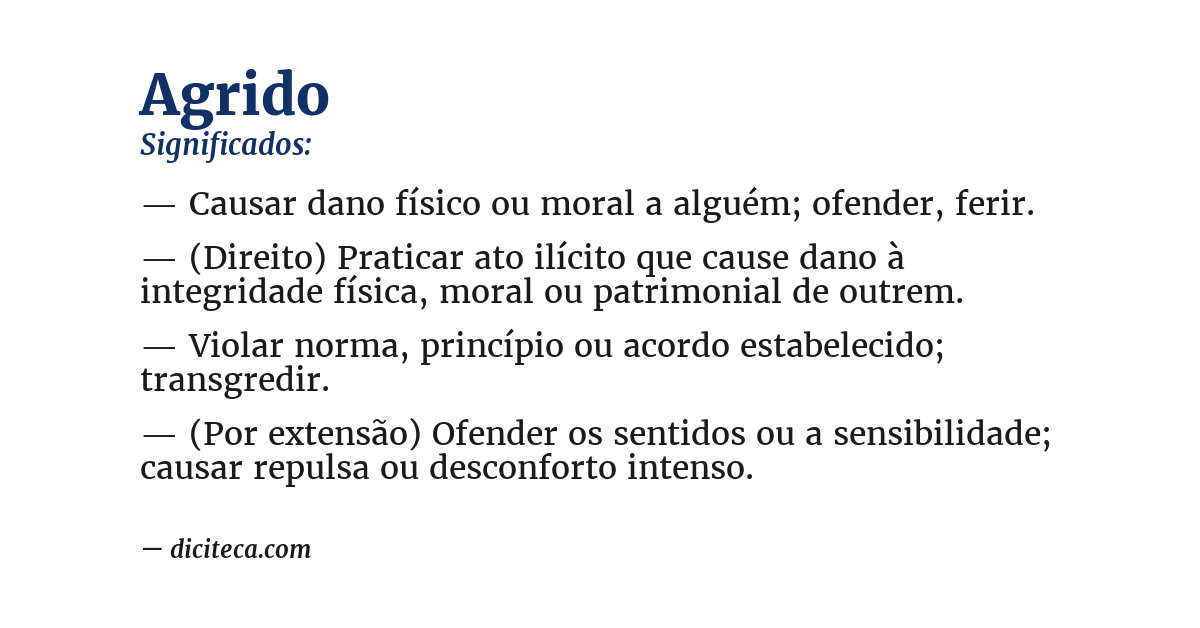 Significado de agrido