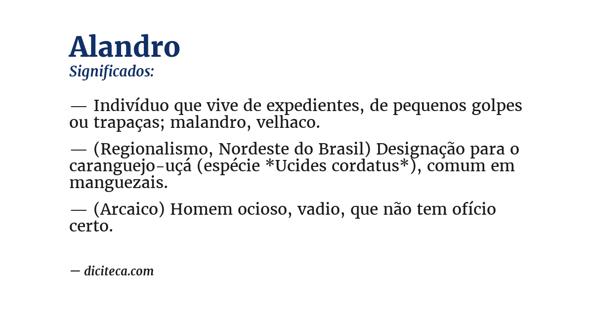 Significado de alandro