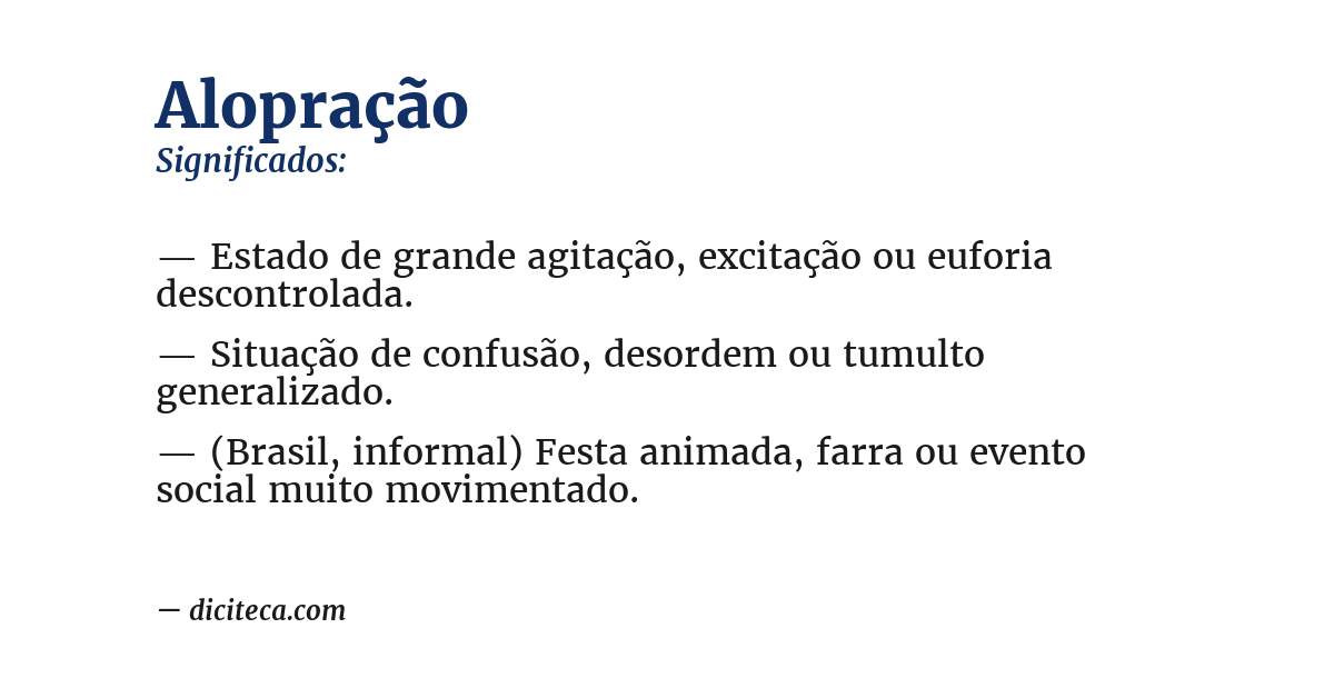 Significado de alopração