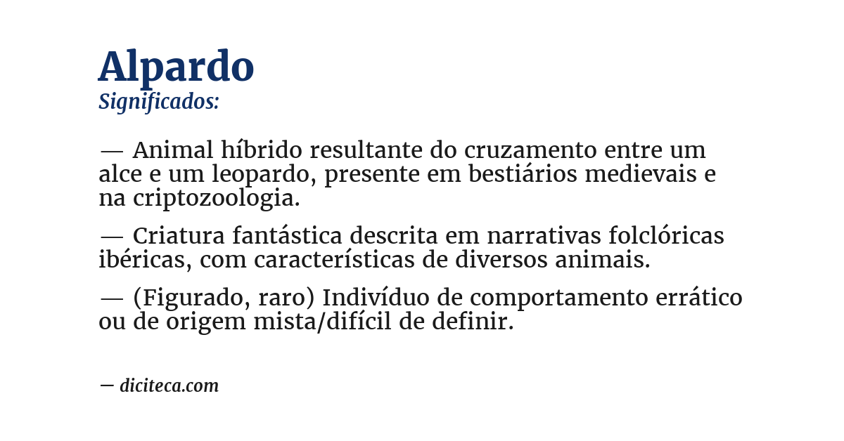 Significado de alpardo