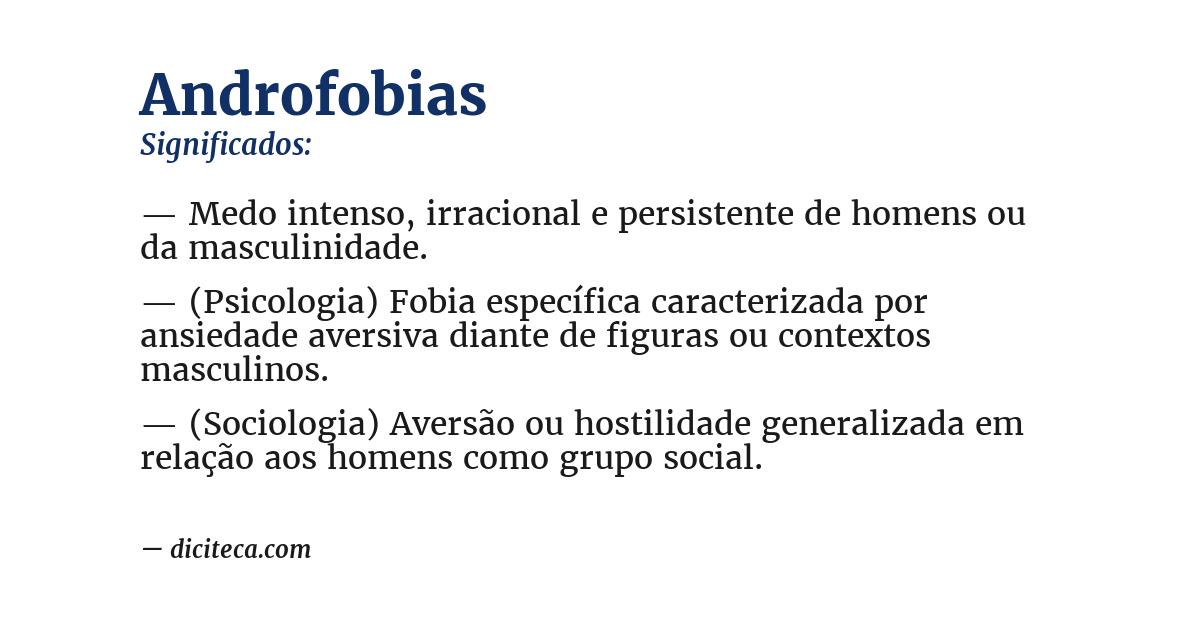 Significado de androfobias