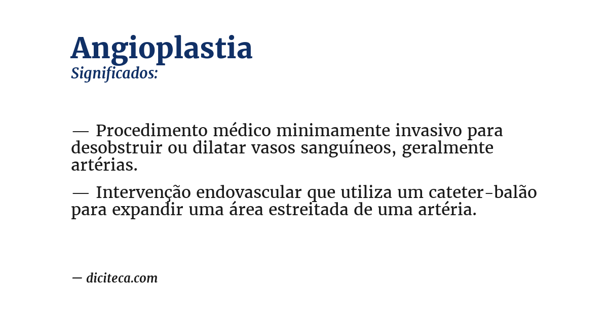Significado de angioplastia