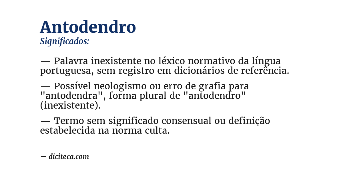 Significado de antodendro