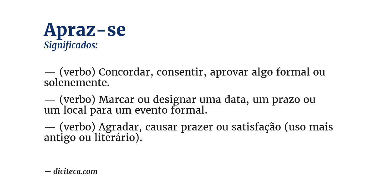 Significado de apraz-se