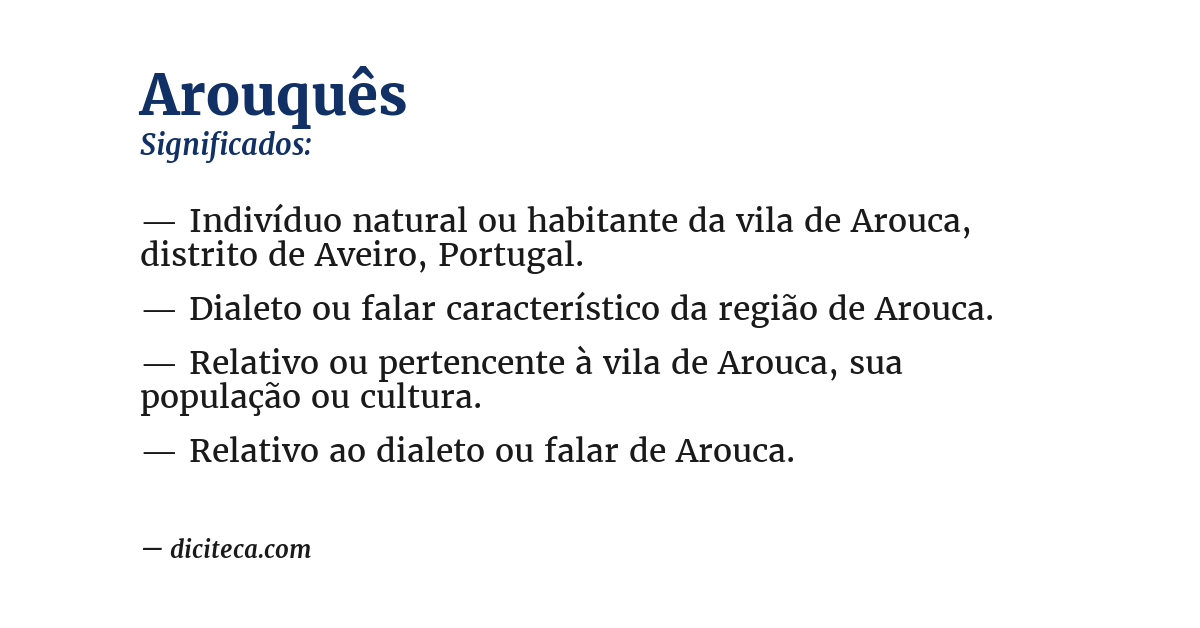 Significado de arouquês