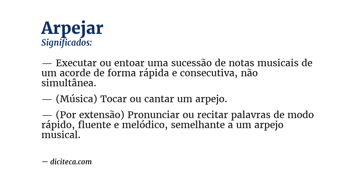 Significado de arpejar