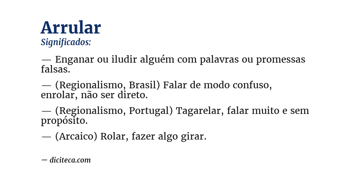 Significado de arrular