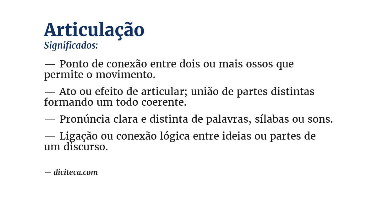 Significado de articulação