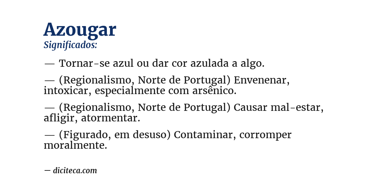 Significado de azougar