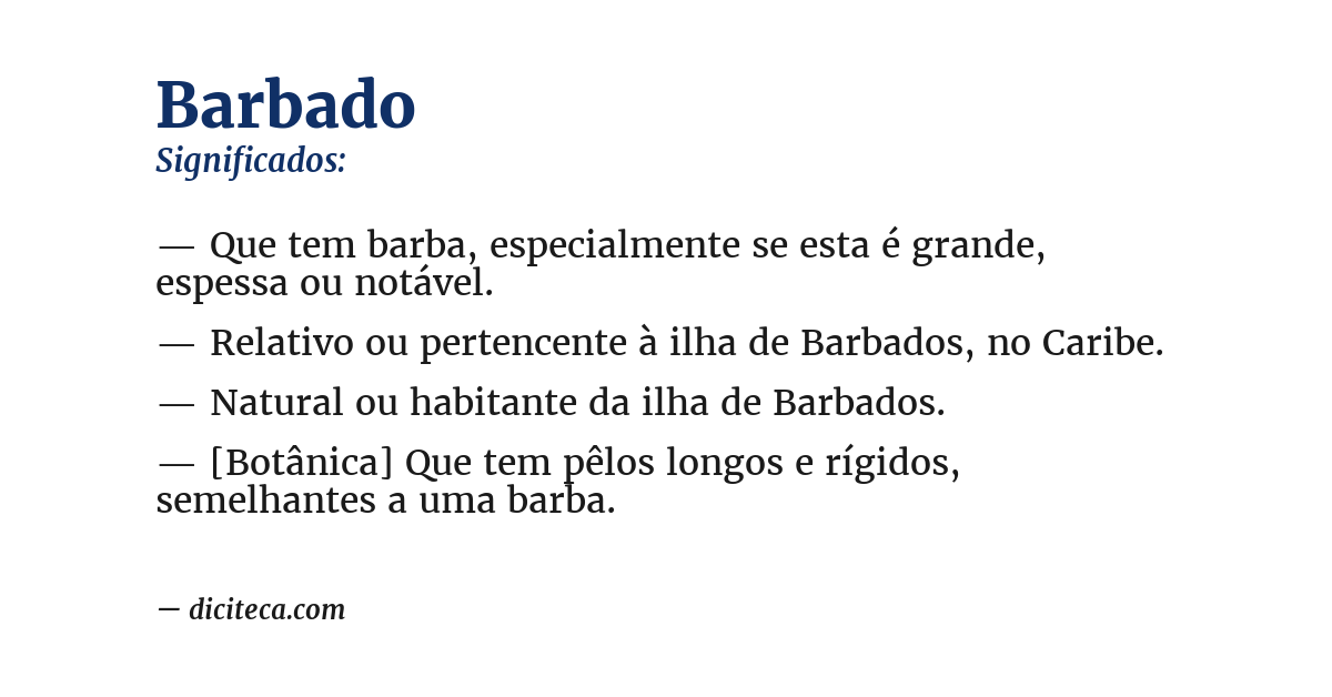 Significado de barbado