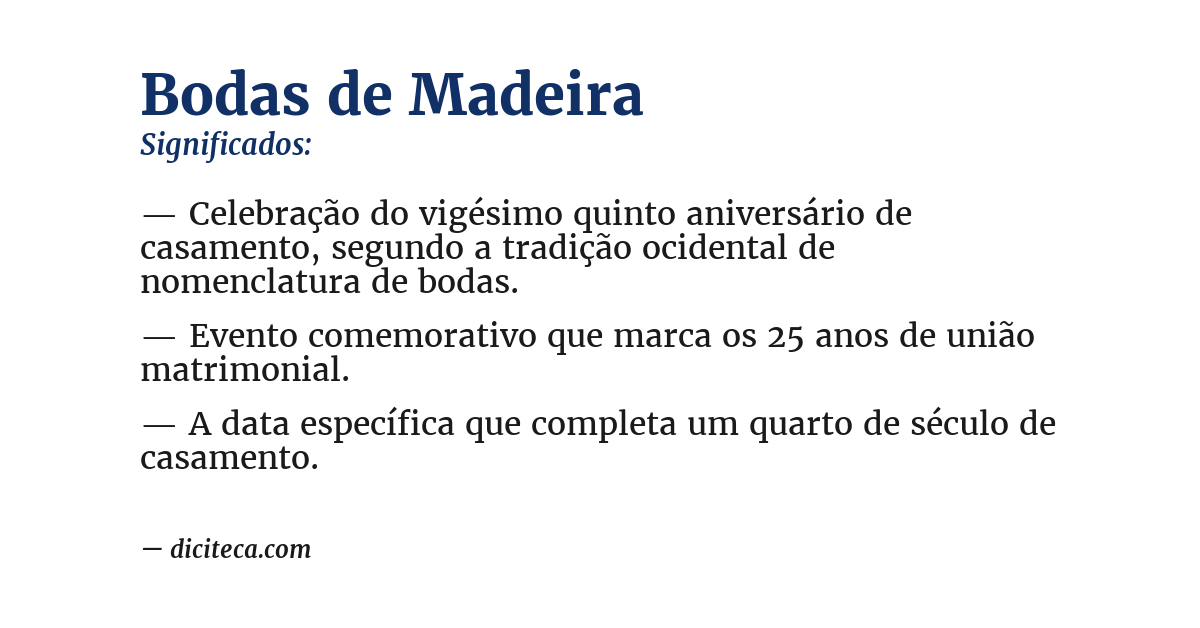 Significado de bodas de madeira