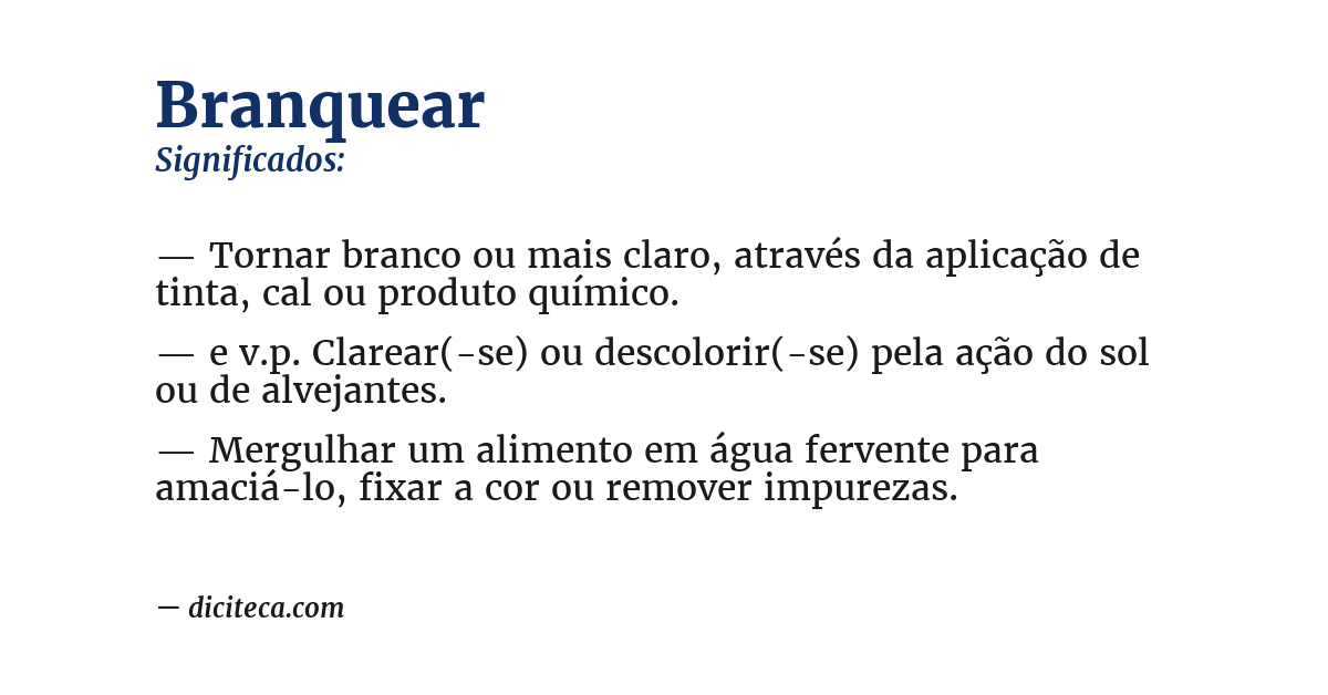 Significado de branquear