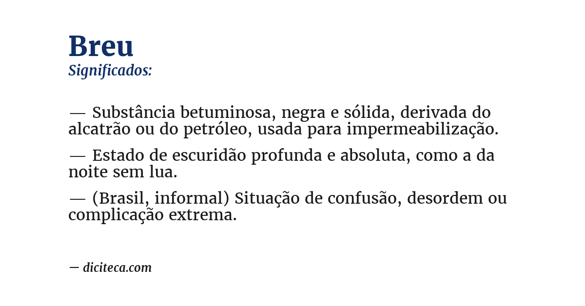 Significado de breu