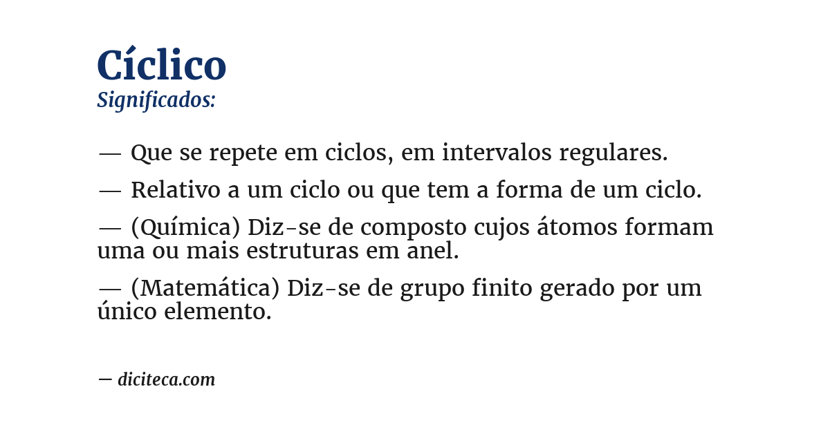 Significado de cíclico