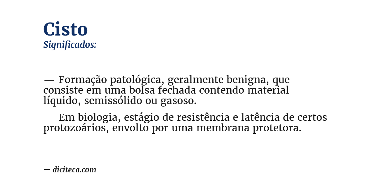 Significado de cisto