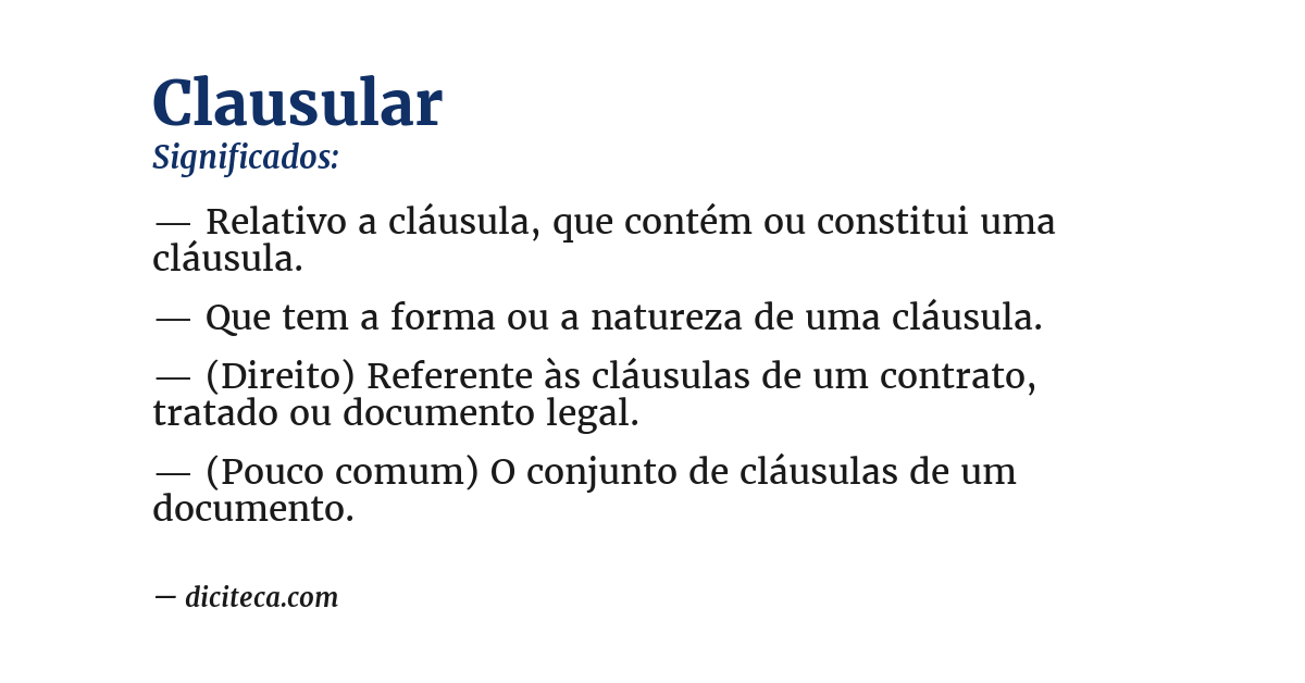 Significado de clausular