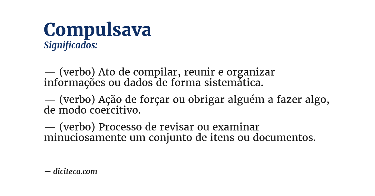 Significado de compulsava