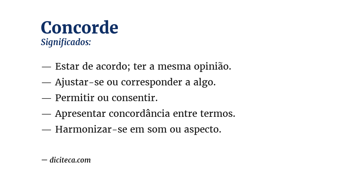 Significado de concorde