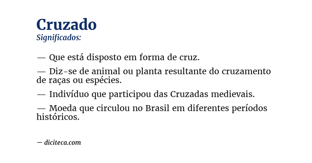 Significado de cruzado