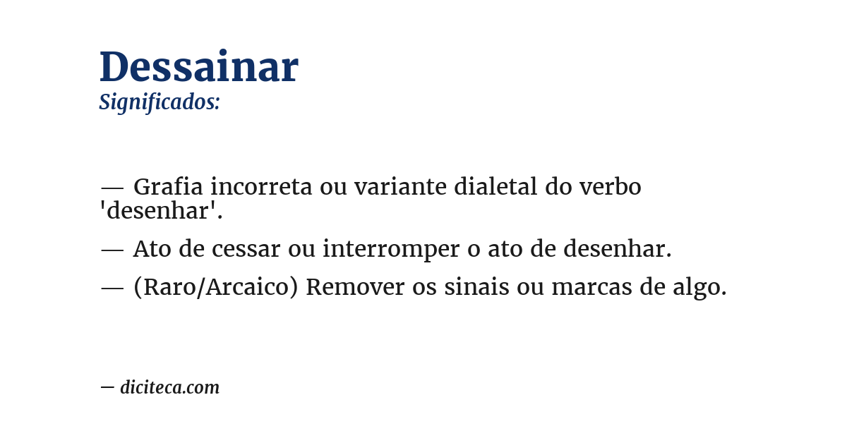 Significado de dessainar