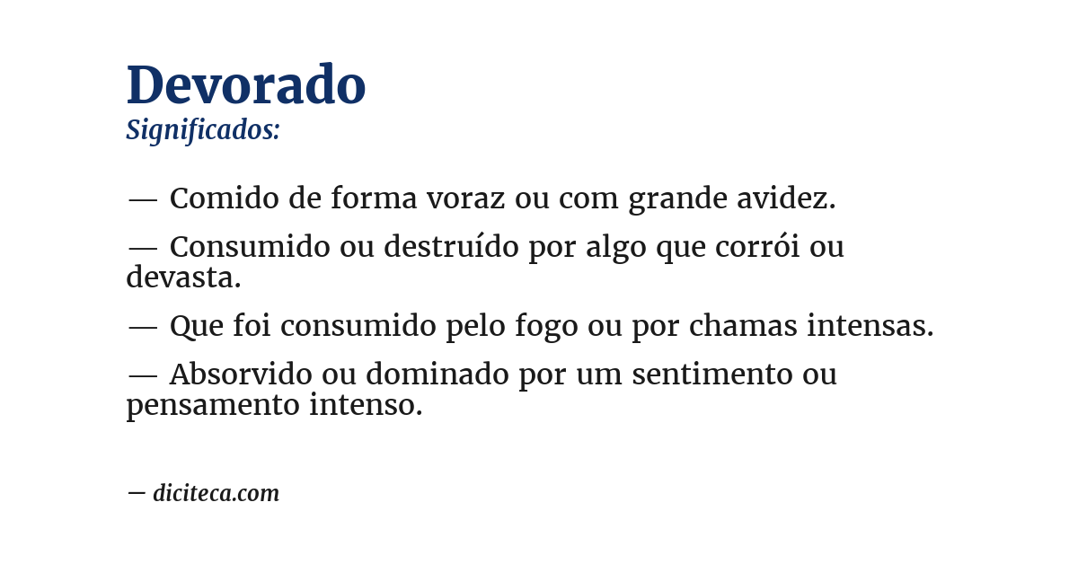 Significado de devorado