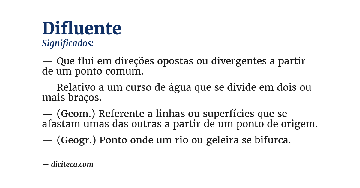 Significado de difluente