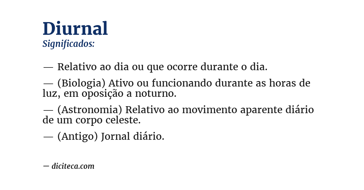 Significado de diurnal