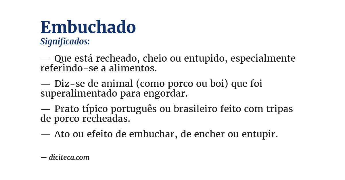 Significado de embuchado
