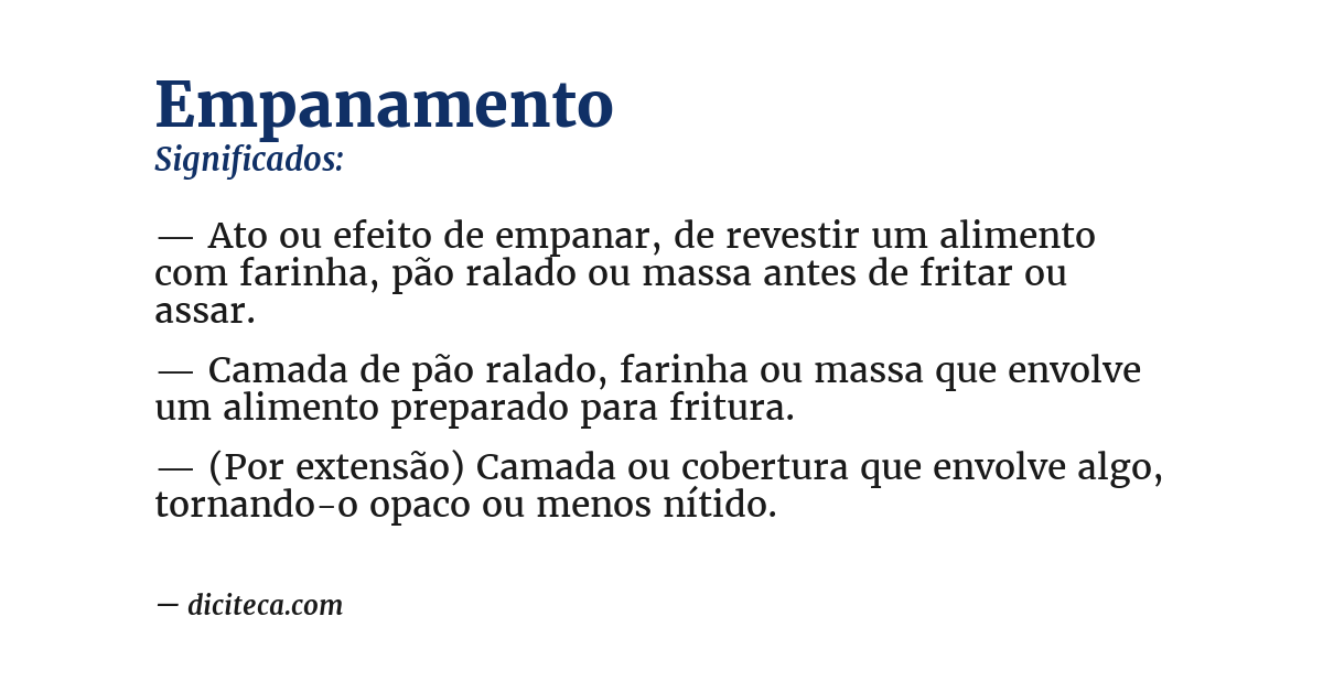 Significado de empanamento