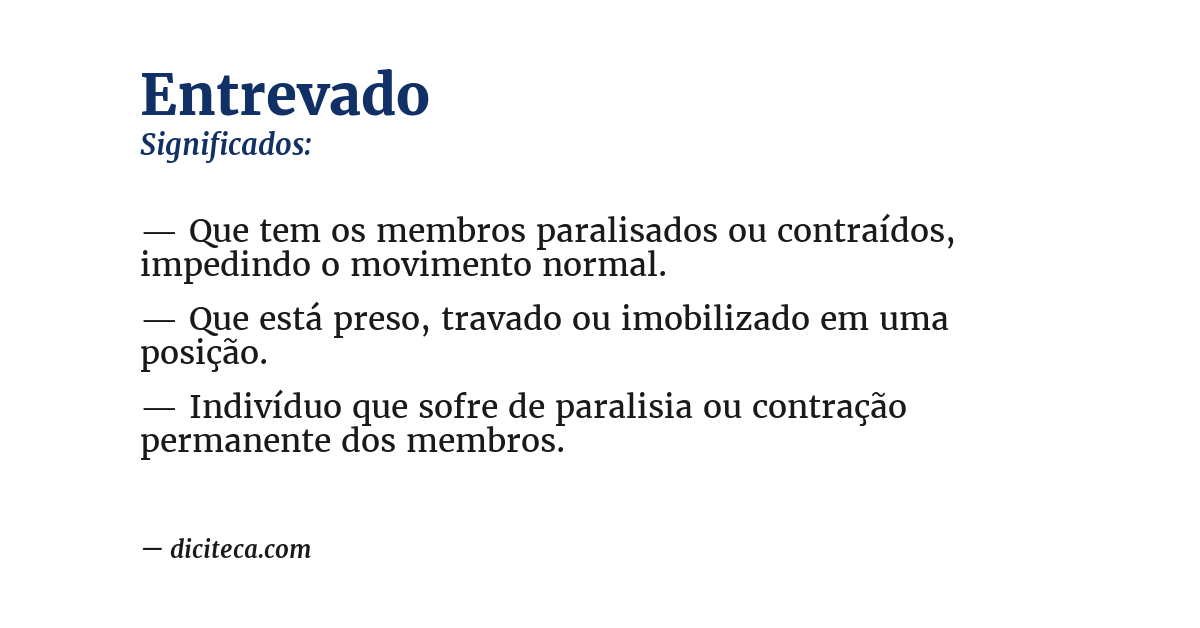 Significado de entrevado