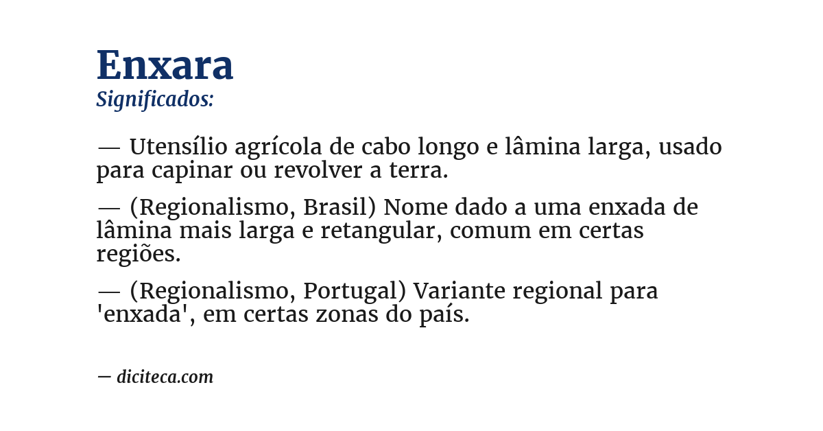 Significado de enxara