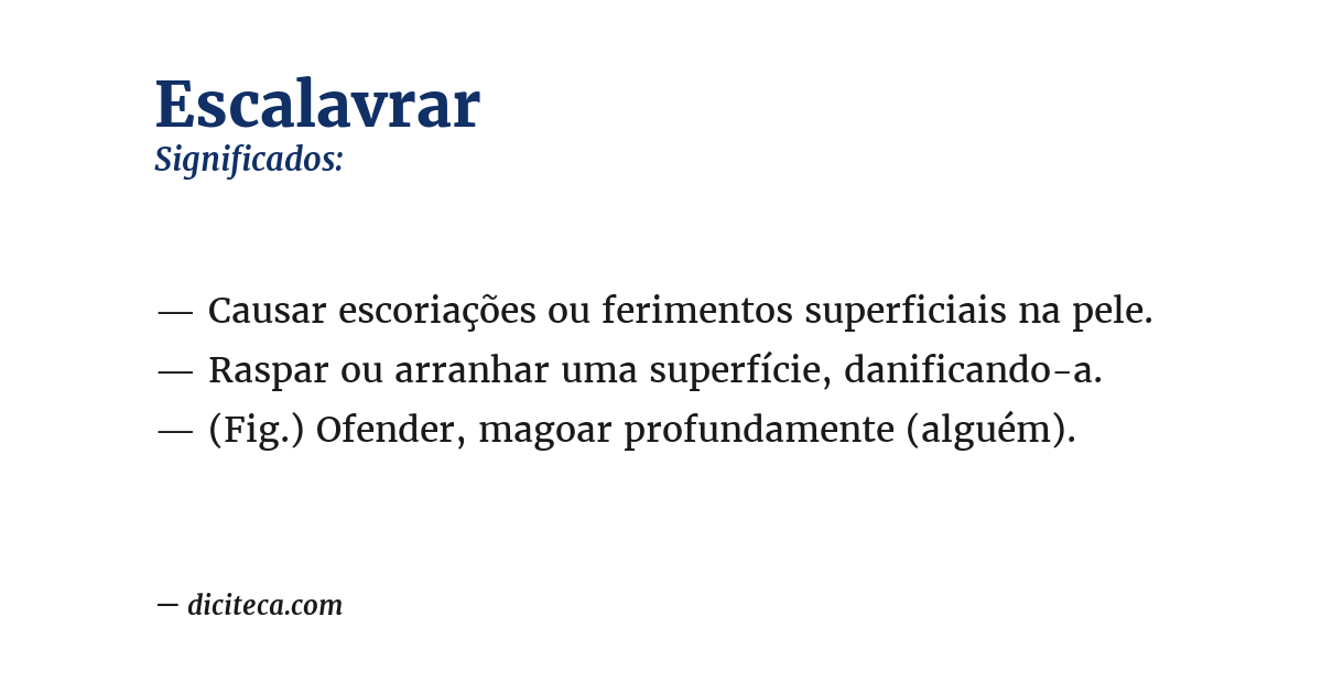 Significado de escalavrar