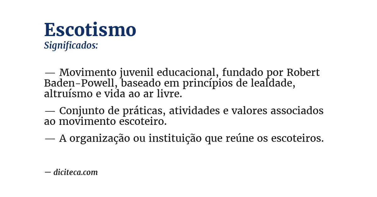 Significado de escotismo