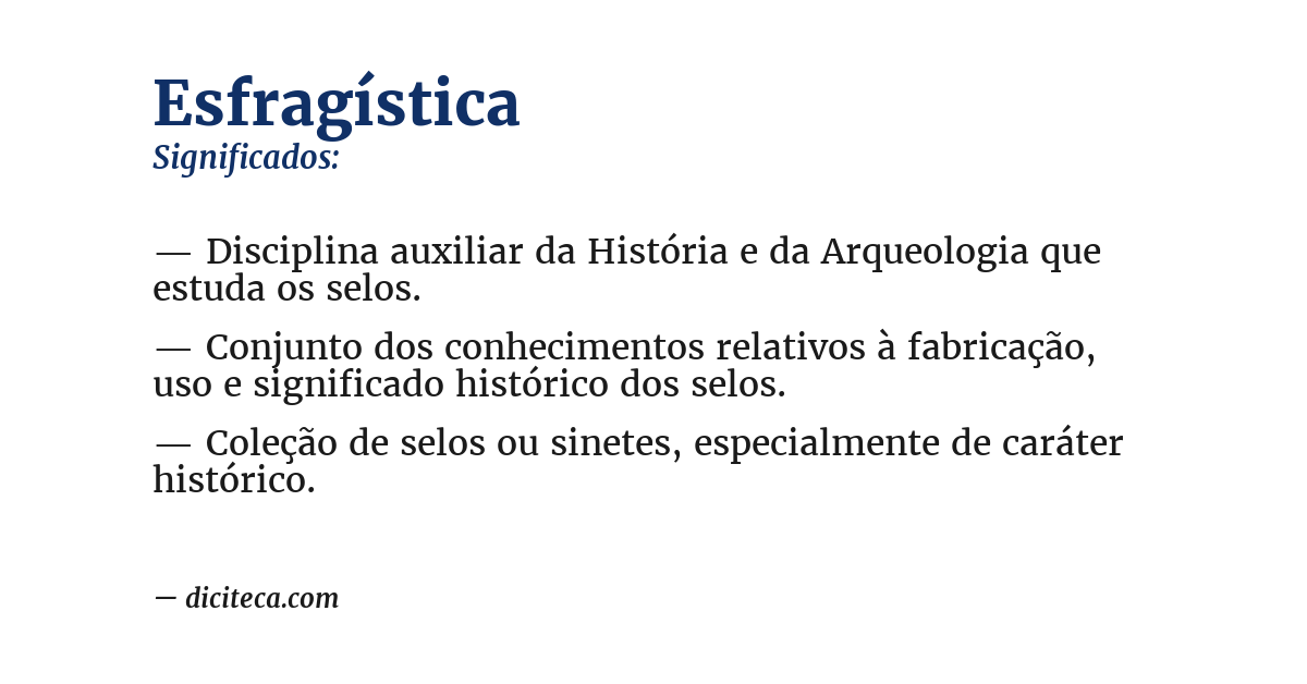 Significado de esfragística