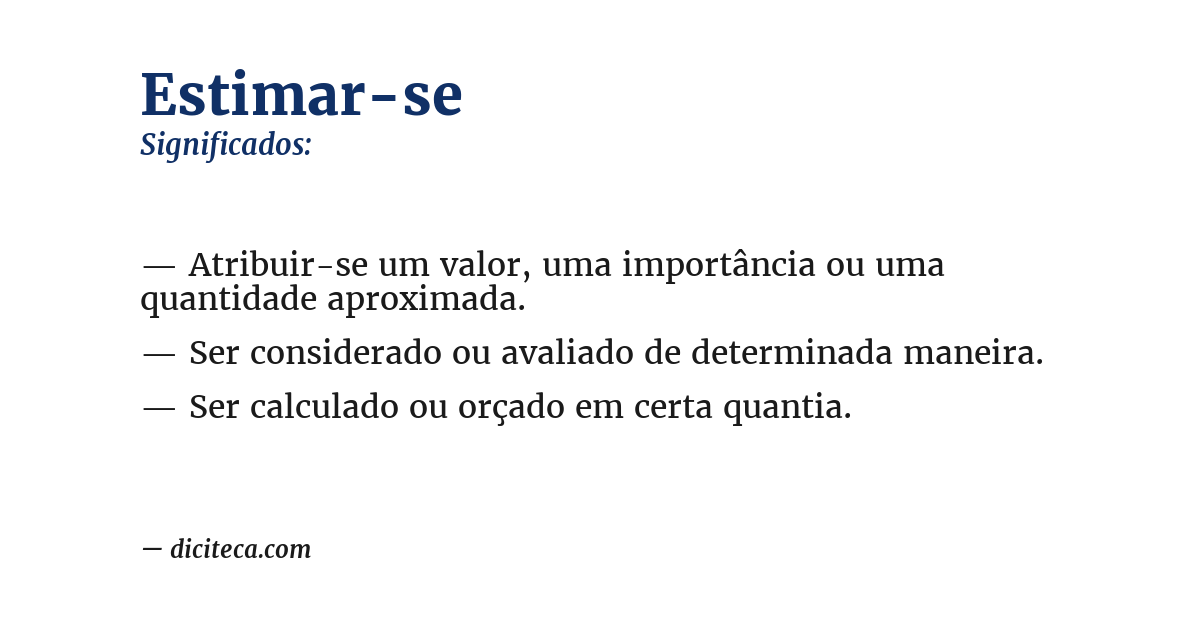 Significado de estimar-se