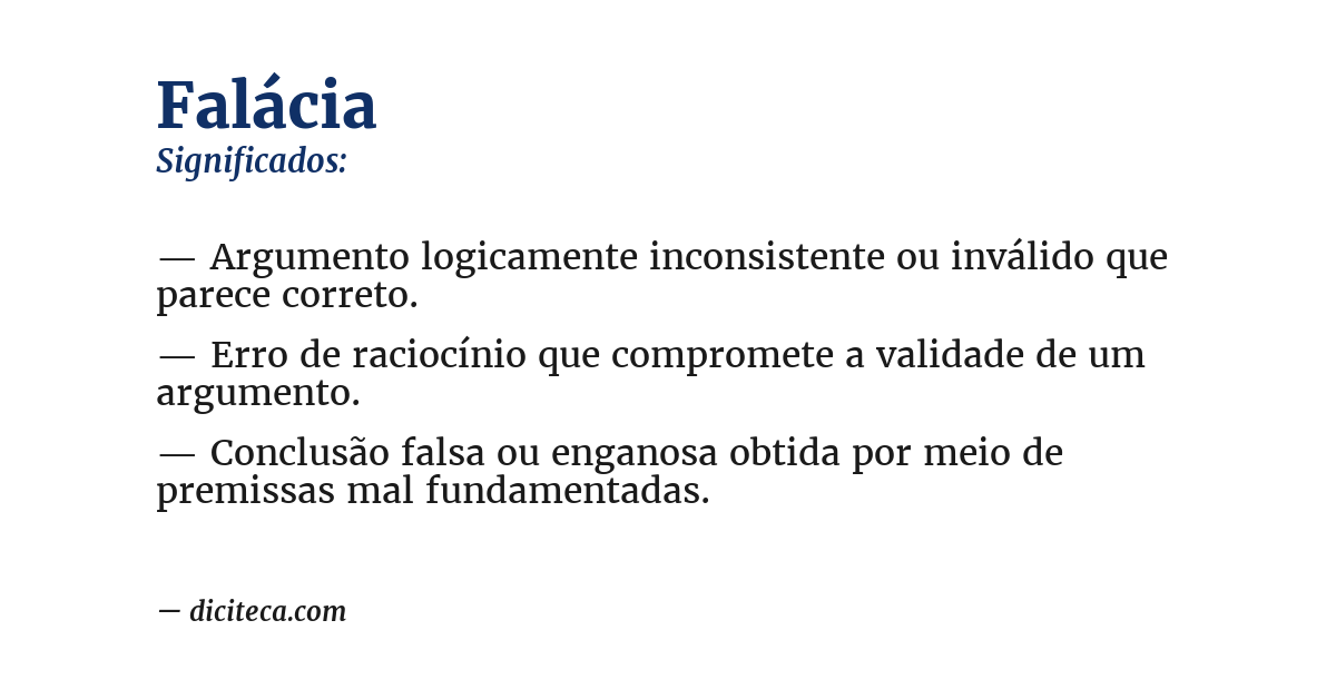 Significado de falácia