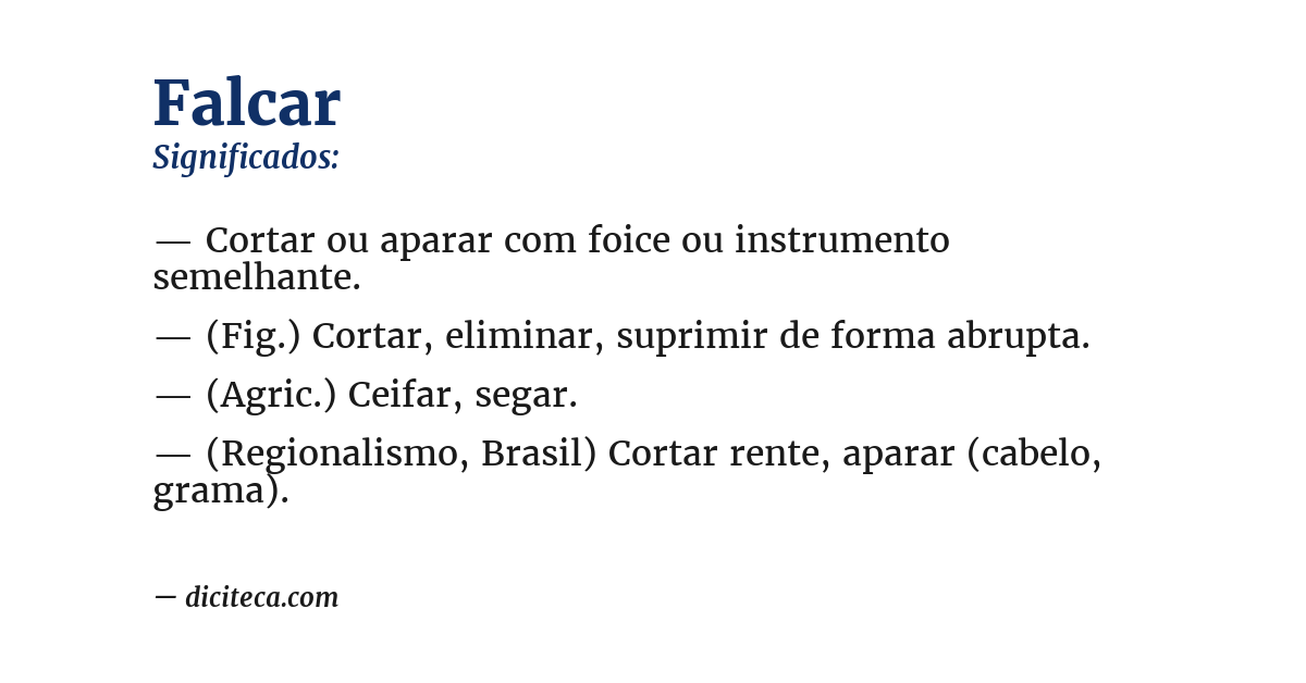 Significado de falcar