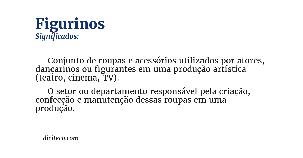 Significado de figurinos
