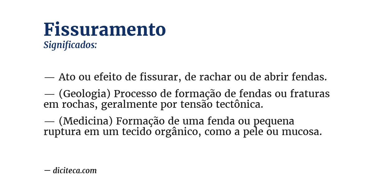 Significado de fissuramento