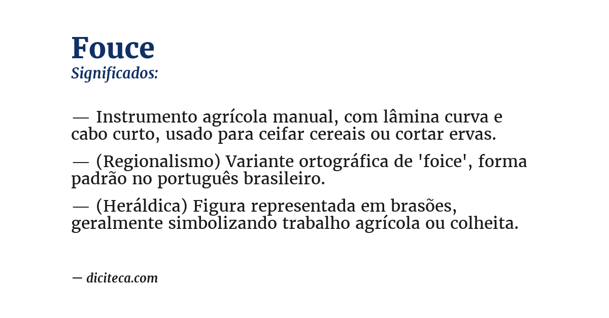 Significado de fouce
