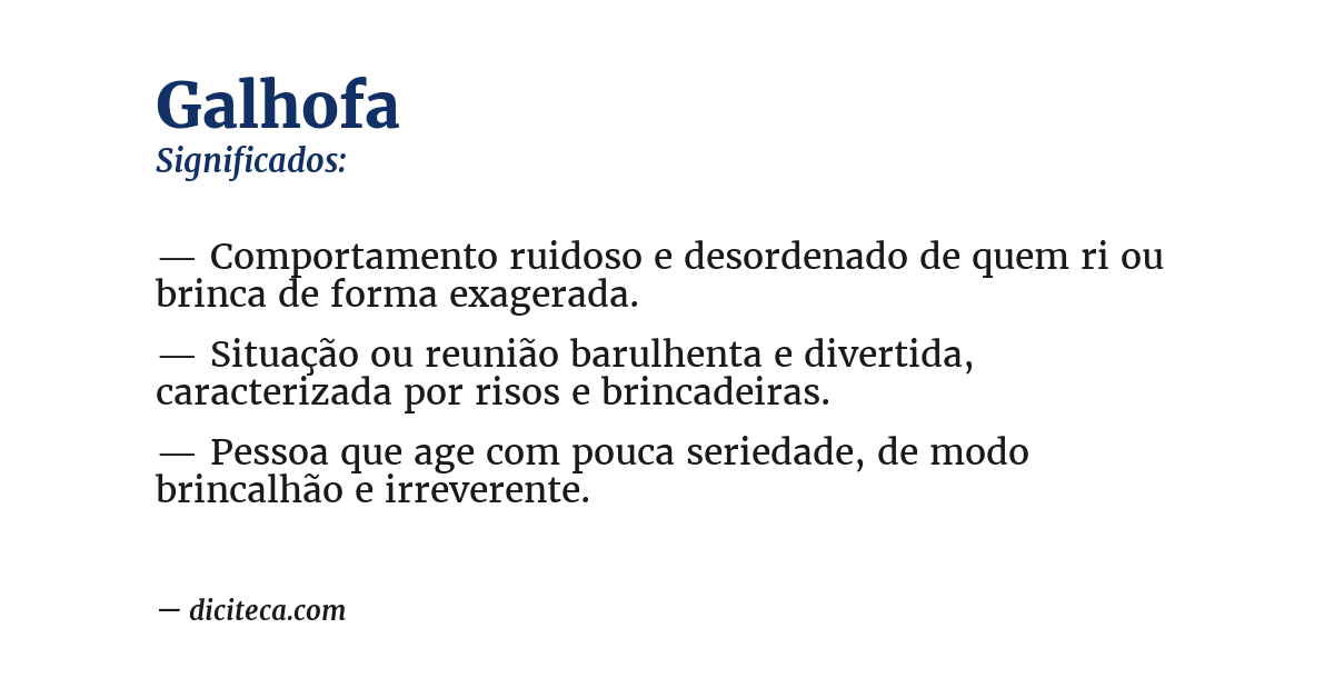 Significado de galhofa