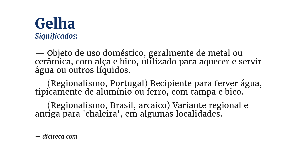 Significado de gelha