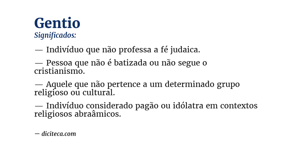 Significado de gentio