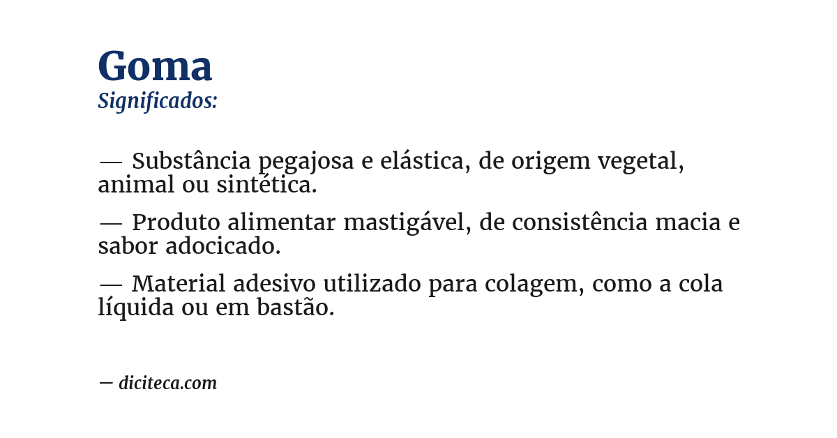 Significado de goma