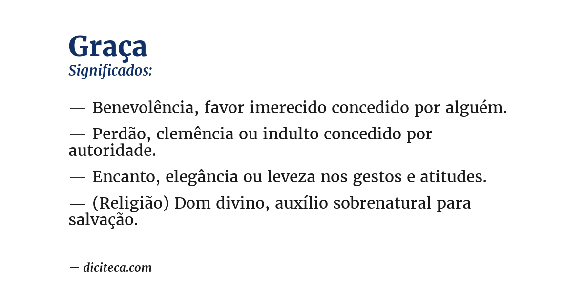 Significado de graça