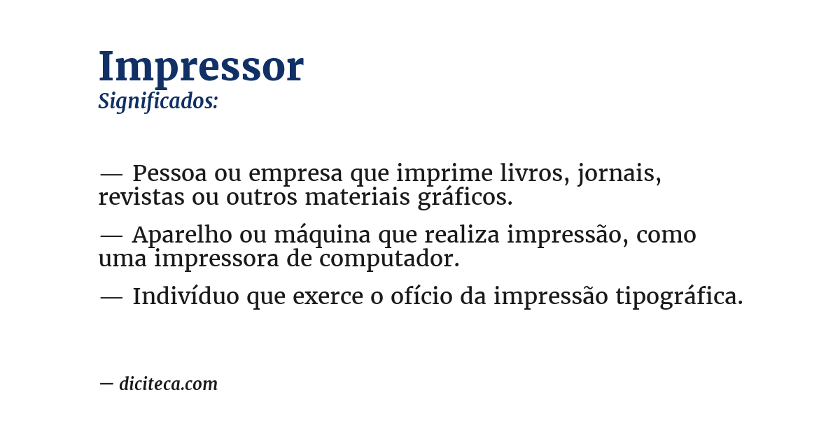 Significado de impressor