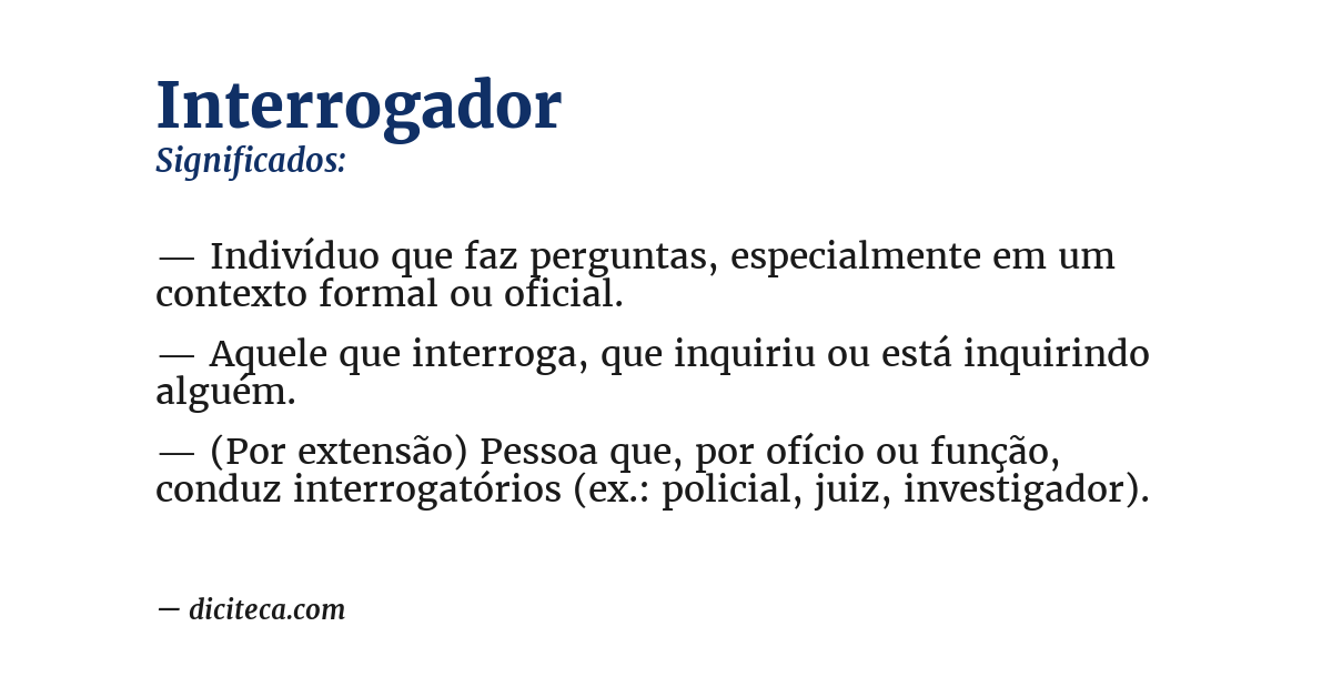Significado de interrogador