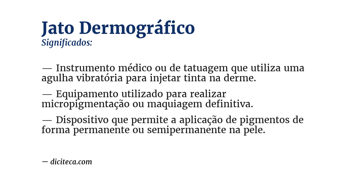 Significado de jato dermográfico