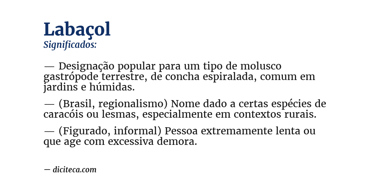Significado de labaçol